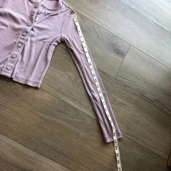 Outdoor Voices Earl Grey CozyRib Cropped Cardigan Womens Size XS - Picture 5 of 13